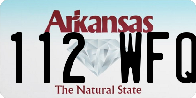 AR license plate 112WFQ