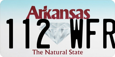 AR license plate 112WFR