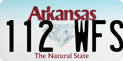 AR license plate 112WFS