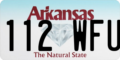 AR license plate 112WFU