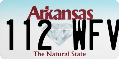 AR license plate 112WFV