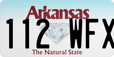AR license plate 112WFX