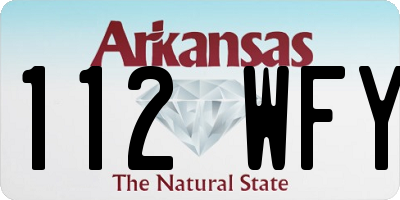 AR license plate 112WFY