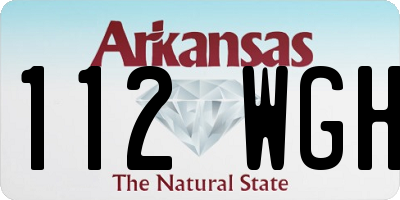AR license plate 112WGH