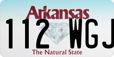 AR license plate 112WGJ