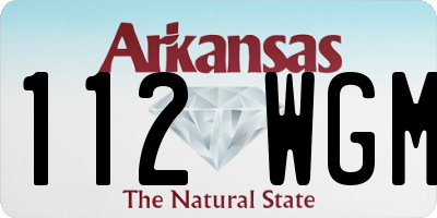 AR license plate 112WGM