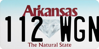 AR license plate 112WGN