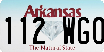 AR license plate 112WGO
