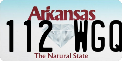 AR license plate 112WGQ