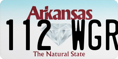 AR license plate 112WGR