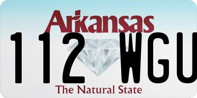 AR license plate 112WGU