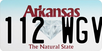 AR license plate 112WGV