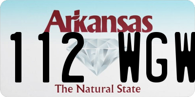 AR license plate 112WGW