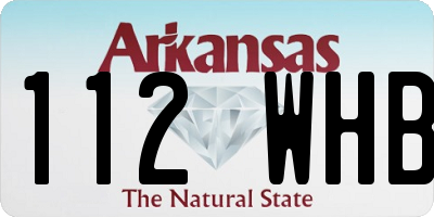 AR license plate 112WHB