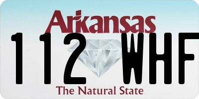 AR license plate 112WHF