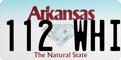 AR license plate 112WHI