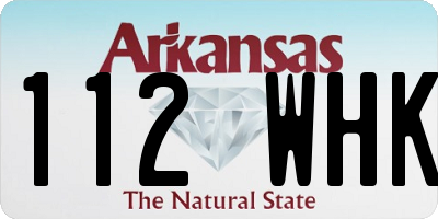 AR license plate 112WHK