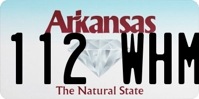 AR license plate 112WHM