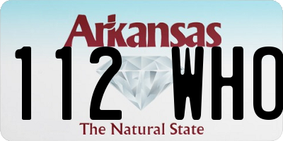 AR license plate 112WHO