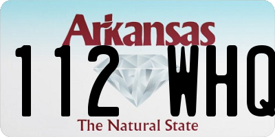 AR license plate 112WHQ