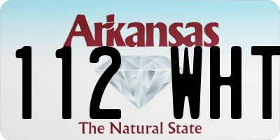 AR license plate 112WHT