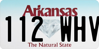 AR license plate 112WHV