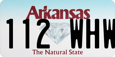 AR license plate 112WHW