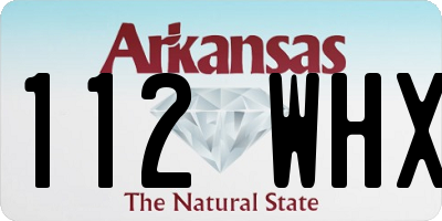 AR license plate 112WHX