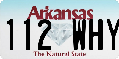AR license plate 112WHY