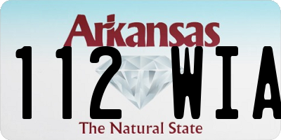 AR license plate 112WIA