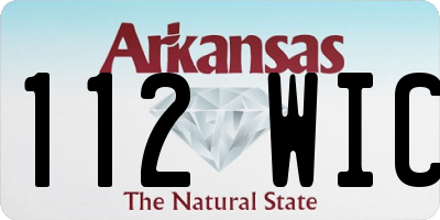 AR license plate 112WIC