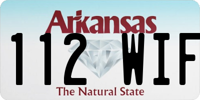AR license plate 112WIF