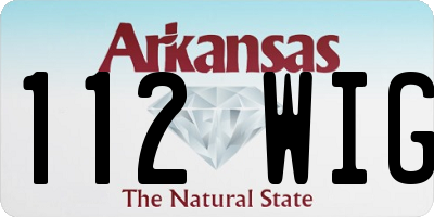 AR license plate 112WIG