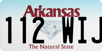AR license plate 112WIJ
