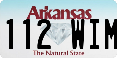 AR license plate 112WIM