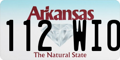 AR license plate 112WIO