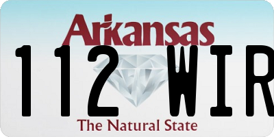 AR license plate 112WIR