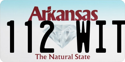 AR license plate 112WIT