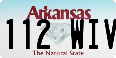 AR license plate 112WIV