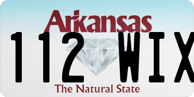 AR license plate 112WIX