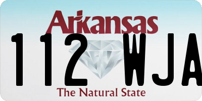 AR license plate 112WJA