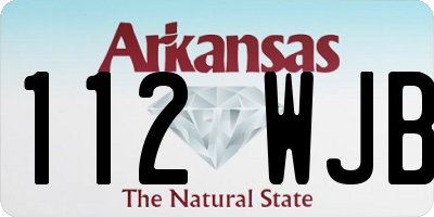 AR license plate 112WJB