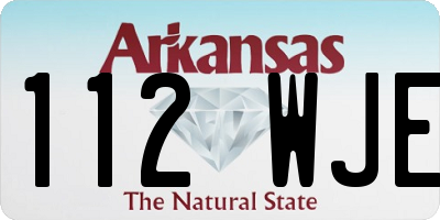 AR license plate 112WJE