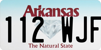 AR license plate 112WJF