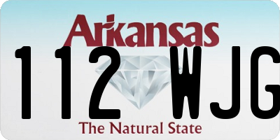 AR license plate 112WJG