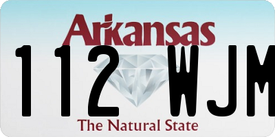 AR license plate 112WJM