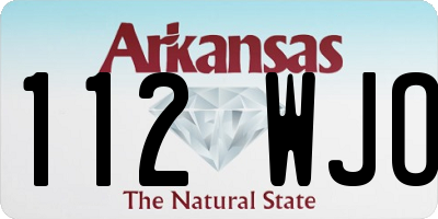 AR license plate 112WJO