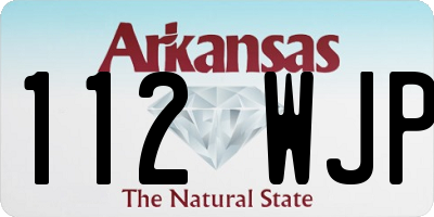 AR license plate 112WJP