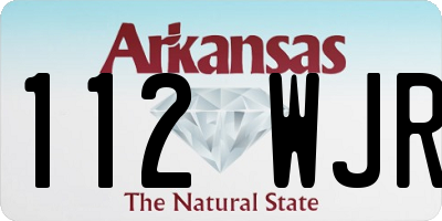 AR license plate 112WJR