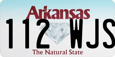 AR license plate 112WJS